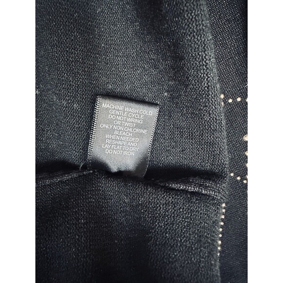 Say What Sweater Dress Womens Rayon Sexy Black W/ Gold Rhinestones Studded XL - Picture 6 of 10